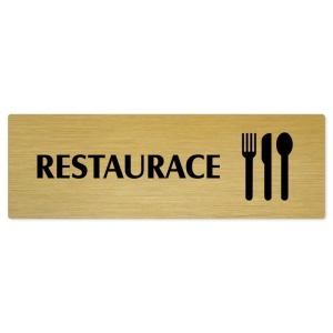 Restaurace, 240x79mm, zlatá popiska 
