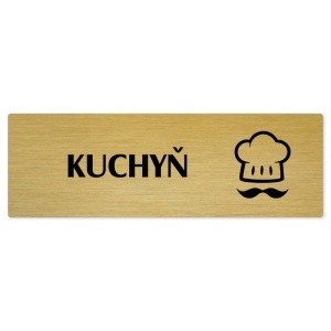Kuchyň, 240x79mm, zlatá popiska