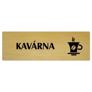 Kavárna, 240x79mm, zlatá popiska 