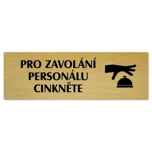 Volání personálu, 240x79mm, zlatá popiska 