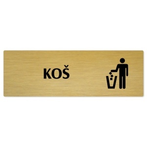 Koš, 240x79mm, zlatá popiska 