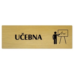 Učebna, 240x79mm, zlatá popiska 