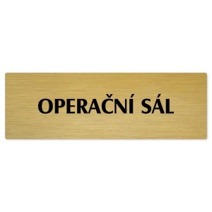 Operační sál, 240x79mm, zlatá popiska 