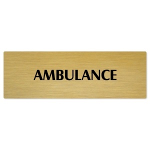 Ambulance, 240x79mm, zlatá popiska 