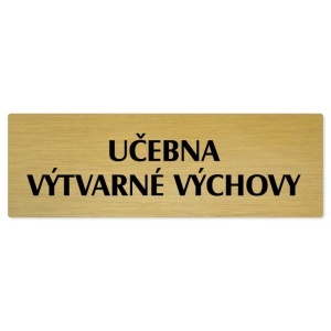 Učebna výtvarné výchovy, 240x79mm, zlatá popiska 