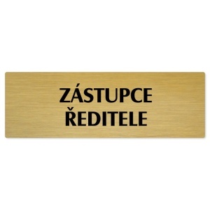 Zástupce ředitele, 240x79mm, zlatá popiska 