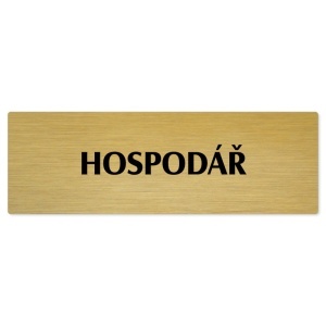 Hospodář, 240x79mm, zlatá popiska 