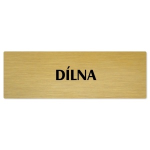 Dílna, 240x79mm, zlatá popiska 