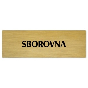 Sborovna, 240x79mm, zlatá popiska 