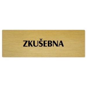 Zkušebna, 200x66mm, zlatá popiska 