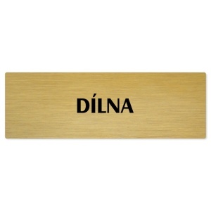 Dílna, 200x66mm, zlatá popiska 