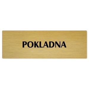 Pokladna, 240x79mm, zlatá popiska 