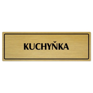 Kuchyňka, 240x79mm, zlatá popiska s rámečkem