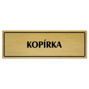 Kopírka, 200x66mm, zlatá popiska s rámečkem