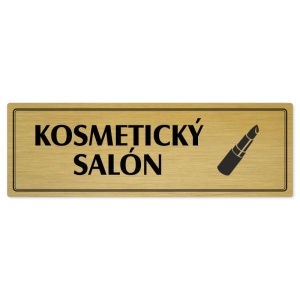 Kosmetický salón, 200x66mm, zlatá popiska s dvojtým rámečkem