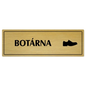 Botárna, 200x66mm, zlatá popiska s dvojtým rámečkem