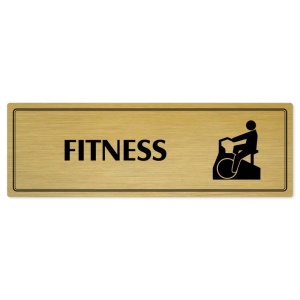 Fitness, 200x66mm, zlatá popiska s dvojtým rámečkem