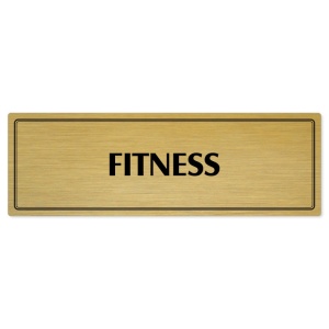 Fitness, 240x79mm, zlatá popiska s dvojtým rámečkem