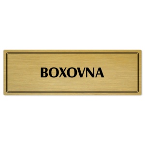 Boxovna, 200x66mm, zlatá popiska s dvojtým rámečkem