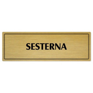 Sesterna, 240x79mm, zlatá popiska s dvojtým rámečkem