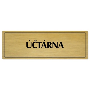 Účtárna, 200x66mm, zlatá popiska s dvojtým rámečkem