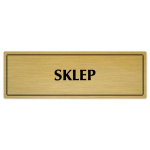 Sklep, 200x66mm, zlatá popiska s dvojtým rámečkem