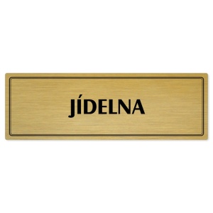 Jídelna, 240x79mm, zlatá popiska s dvojtým rámečkem