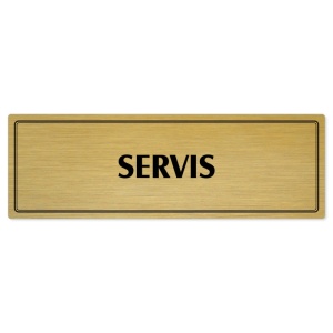 Servis, 240x79mm, zlatá popiska s dvojtým rámečkem