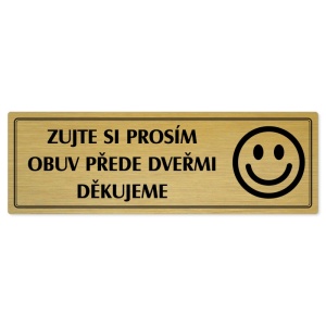 Zujte se, 240x79mm, zlatá popiska s dvojtým rámečkem