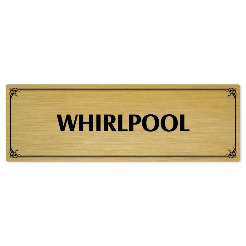 Whirlpool, 200x66mm, zlatá popiska s okrasným rámečkem