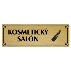 Kosmetický salón, 200x66mm, zlatá popiska s imitacemi šroubků