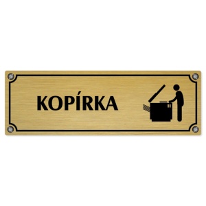 Kopírka, 200x66mm, zlatá popiska s imitacemi šroubků