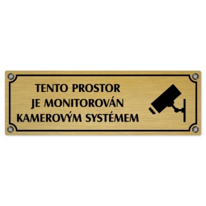Kamera, 200x66mm, zlatá popiska s imitacemi šroubků