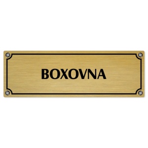 Boxovna, 200x66mm, zlatá popiska s imitacemi šroubků