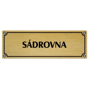 Sádrovna, 200x66mm, zlatá popiska s imitacemi šroubků