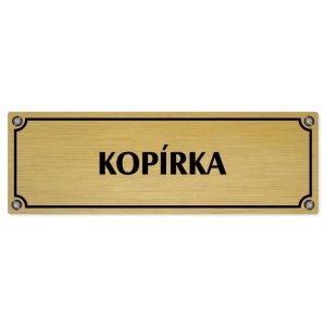 Kopírka, 200x66mm, zlatá popiska s imitacemi šroubků