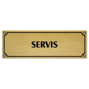 Servis, 240x79mm, zlatá popiska s imitacemi šroubků