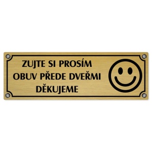 Zujte se, 240x79mm, zlatá popiska s imitacemi šroubků