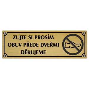 Zujte se, 200x66mm, zlatá popiska s imitacemi šroubků