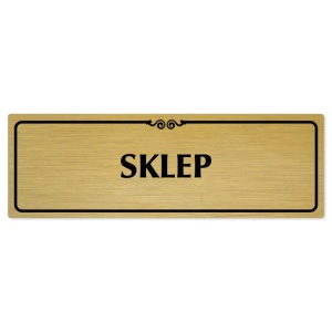 Sklep, 240x79mm, zlatá popiska s ozdobou uprostřed