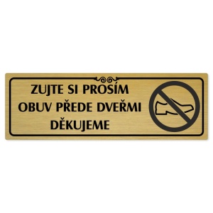 Zujte se, 200x66mm, zlatá popiska s ozdobou uprostřed