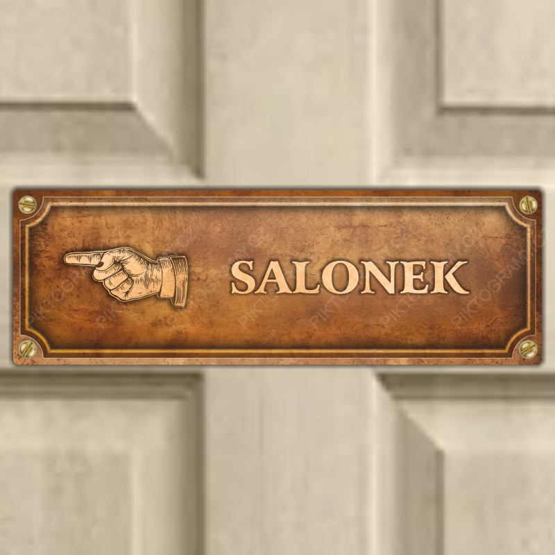 Cedulka “Salonek vlevo“