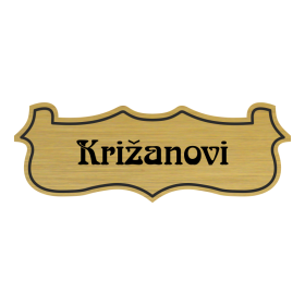 Jmenovka na dveře, typ 2