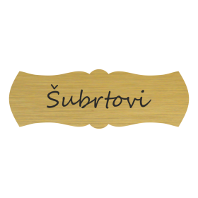 Jmenovka na dveře, typ 8