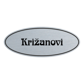 Jmenovka na dveře, typ 9