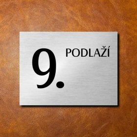 9 PATRO, stříbrná cedulka 200x150mm 