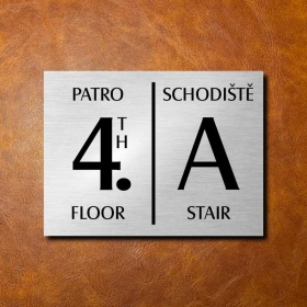4 PATRO, stříbrná cedulka 200x150mm 