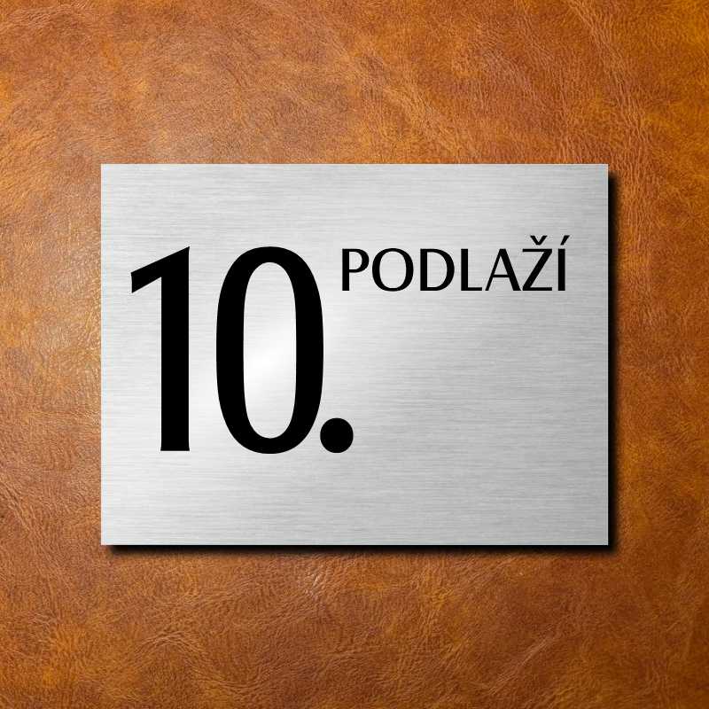 10 PATRO, stříbrná cedulka 200x150mm