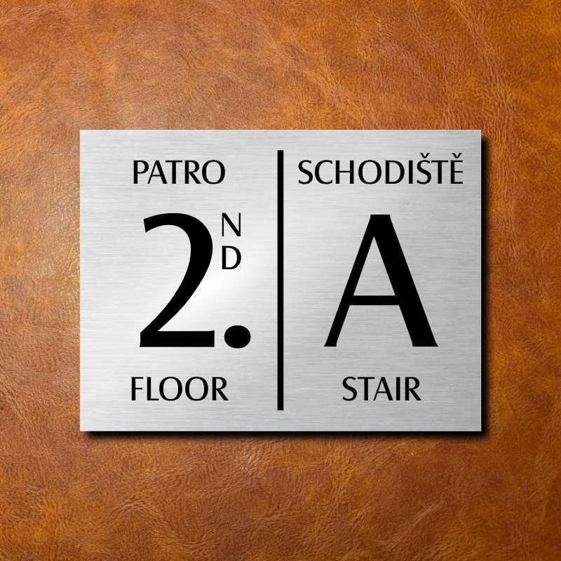 2 PATRO, stříbrná cedulka 200x150mm