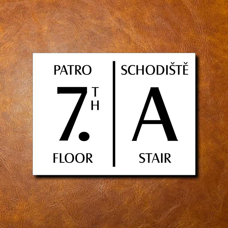 7 PATRO, bílá cedulka 200x150mm